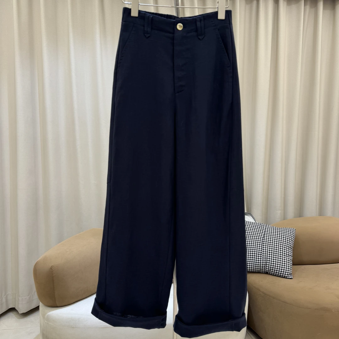 zaw大码女裤胖妹妹休闲直筒棉麻裤夏季薄款裤子胖mm显瘦款/25157