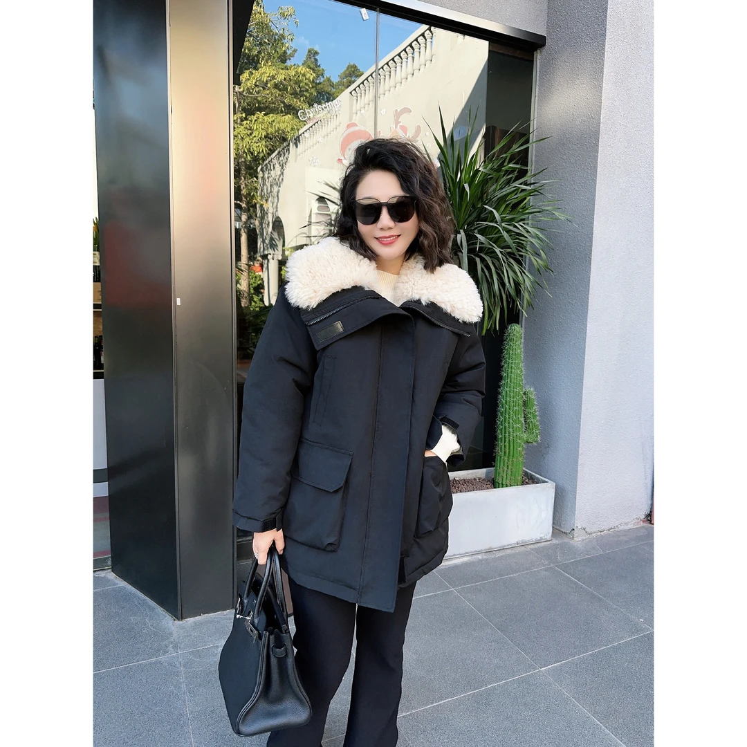 微胖女装【巴恩派克服】高贵上档次巴恩风外套女显瘦穿搭秋冬加厚