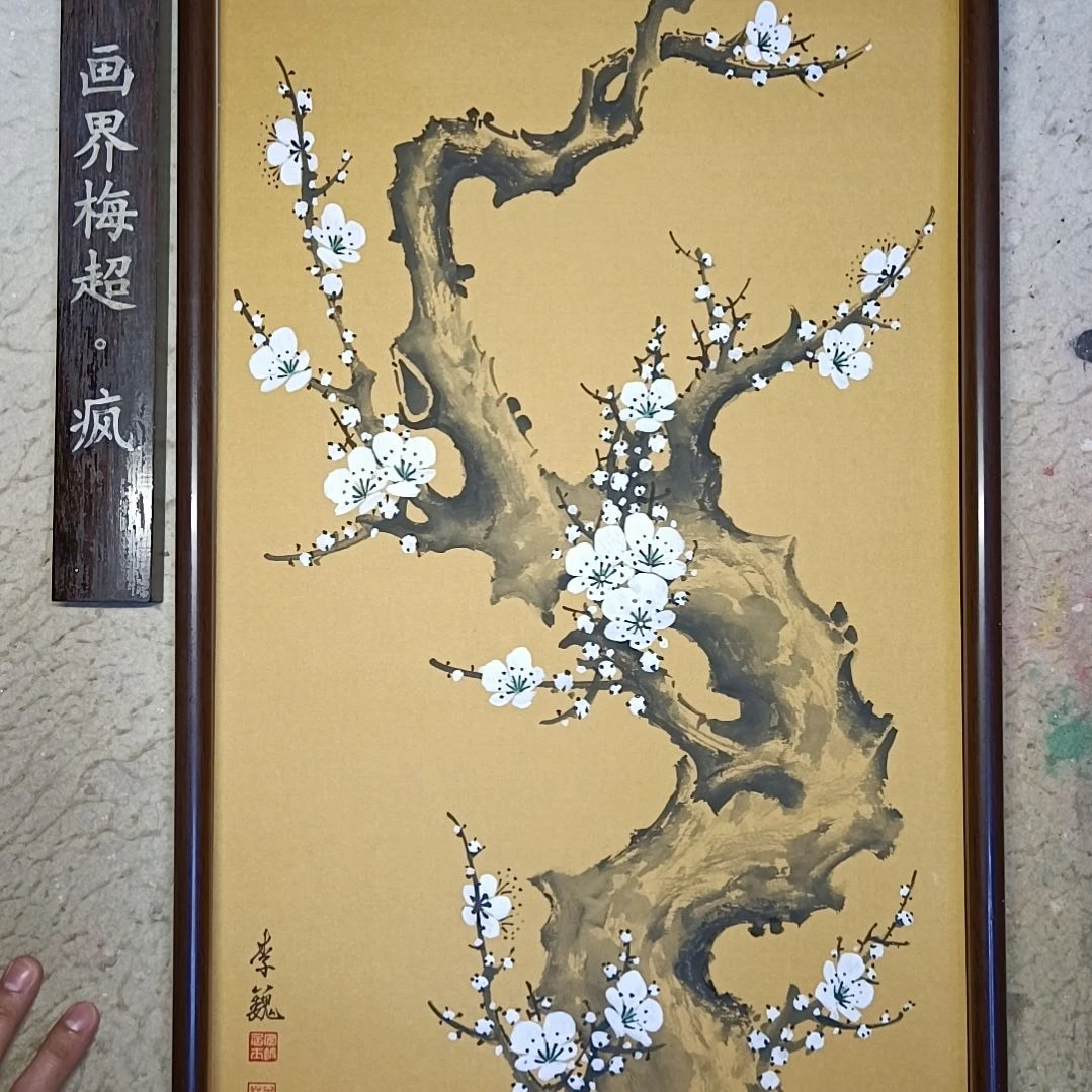用***6国画精品梅花卡宣作品