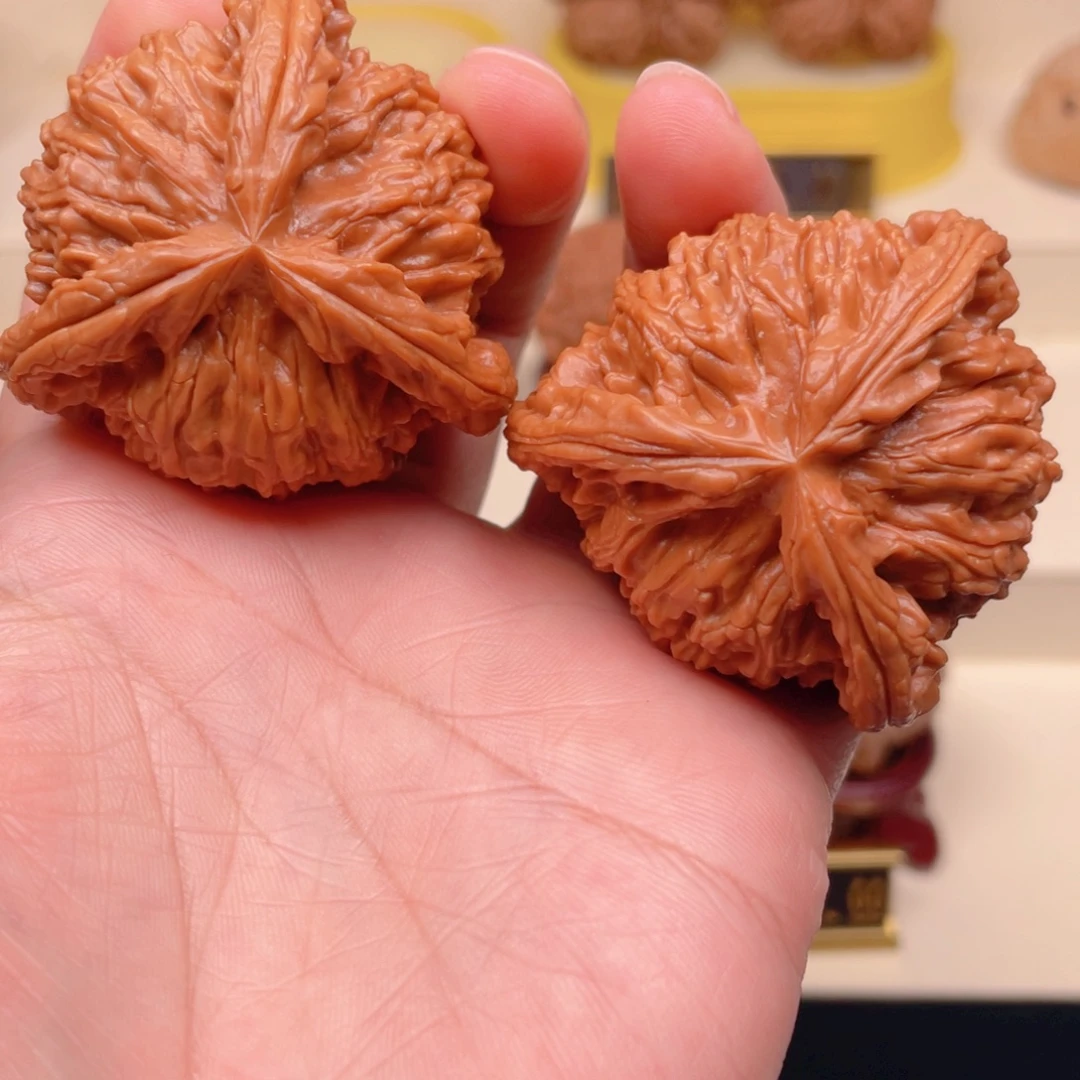 文玩核桃把件白狮子正奔47