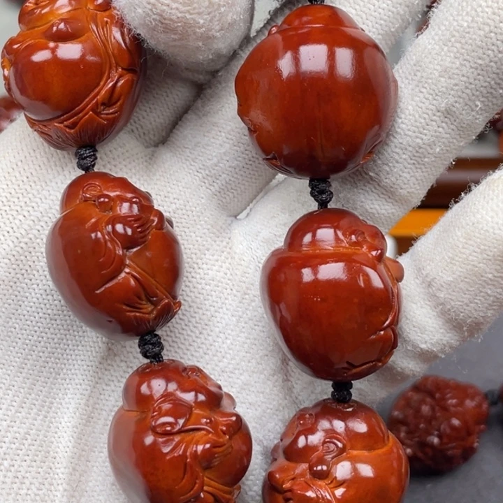 @***辉橄榄核手串/手链弥勒