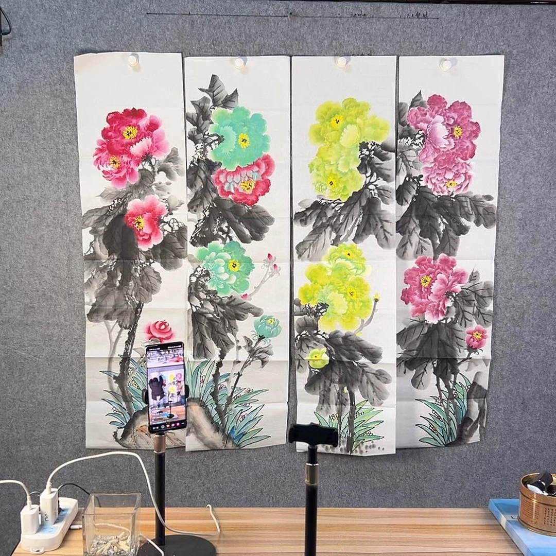国画623 牡丹等植物生长于这里生长