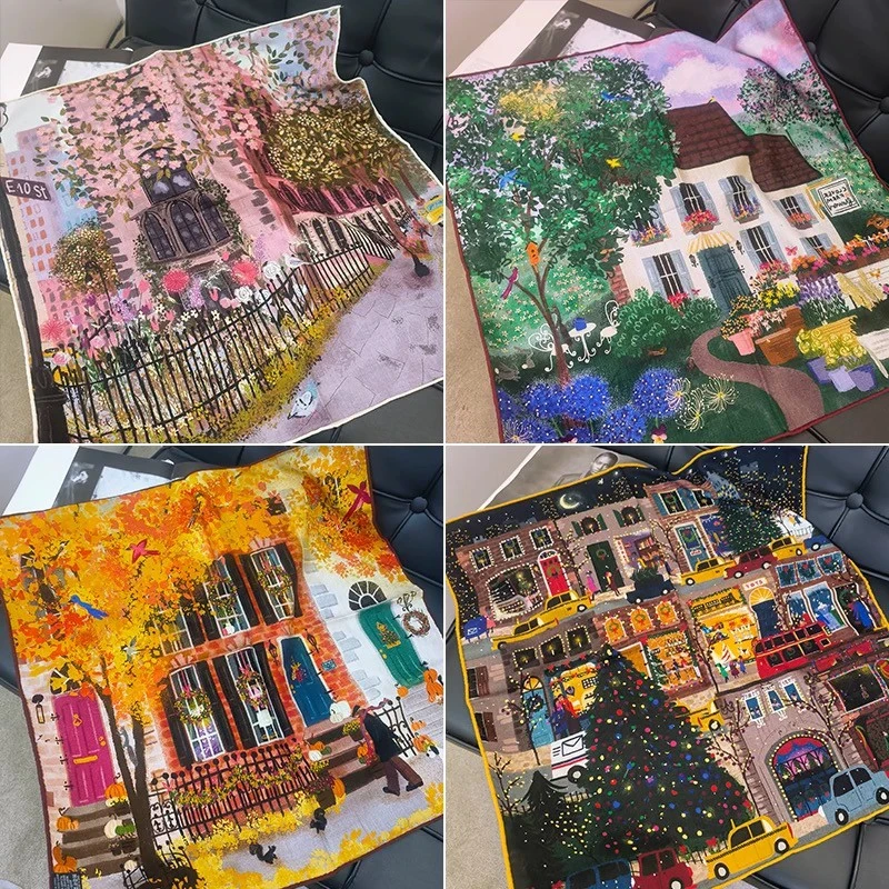 「春•夏•秋•冬」65cm双面丝毛秋冬新款围巾舒适保暖护脖围巾