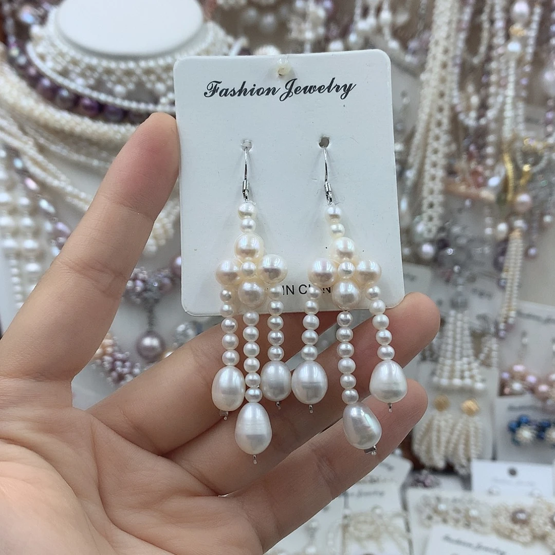 项链耳饰淡水珍珠银S925镶嵌