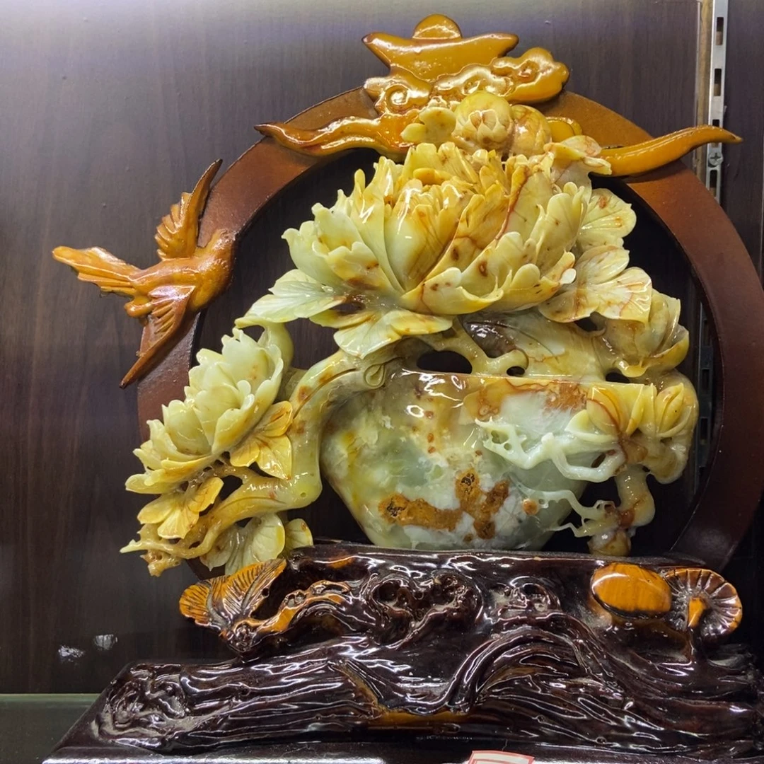 石材天然岫岩玉摆件