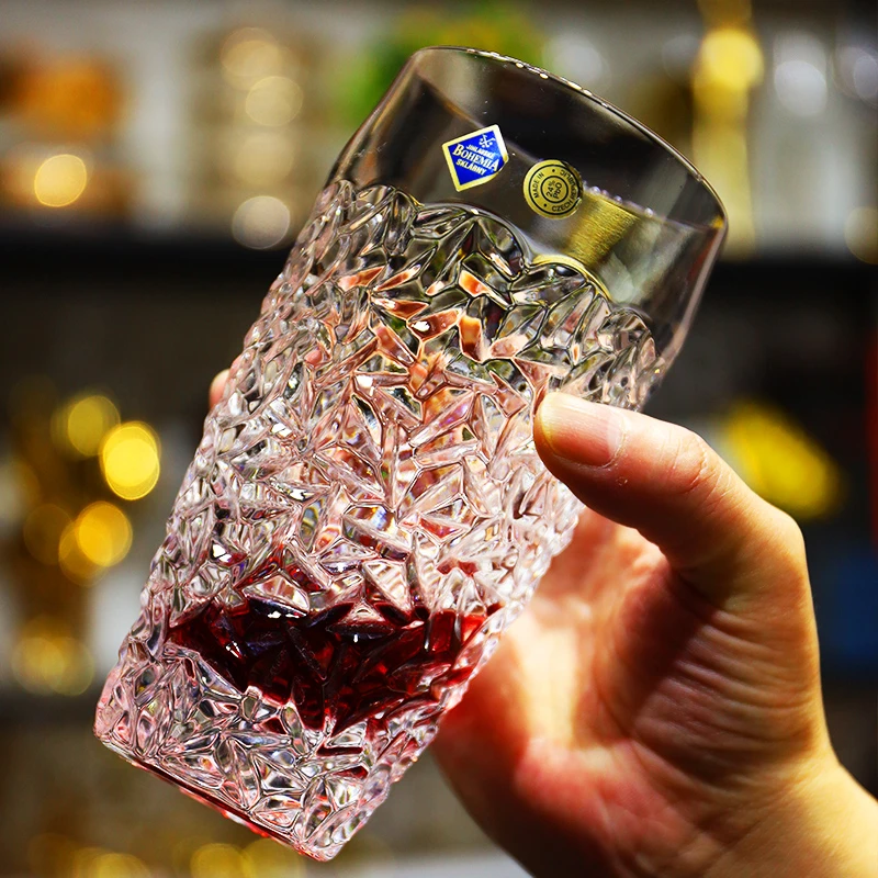 捷克进口果汁杯水杯透明宫廷啤酒喝杯茶杯酒杯套装无铅喝水杯