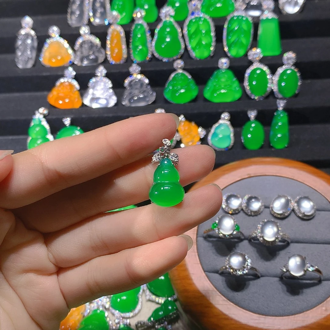 玛瑙/玉髓银S925镶嵌颈饰