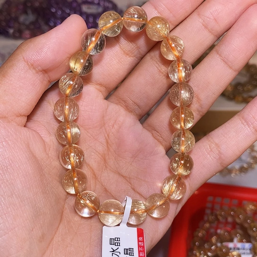 发晶手链未镶嵌熬****?发晶9.4mm