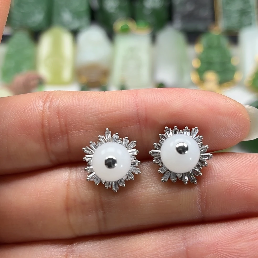 和田玉银S925镶嵌颈饰