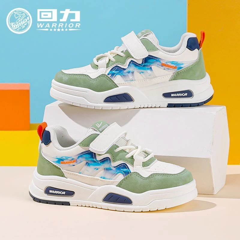 回力童鞋男童板鞋2025年春季新款学生鞋子魔术贴百搭儿童运动鞋