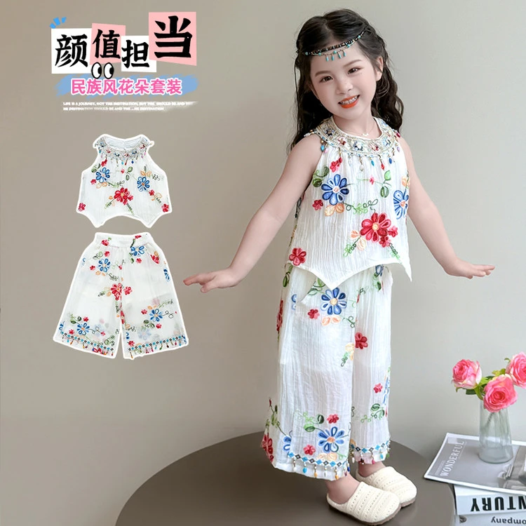 套装中国风夏季其他/other女童中小童