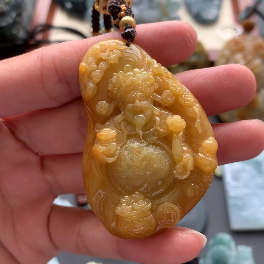 颈饰未镶嵌翡翠财神