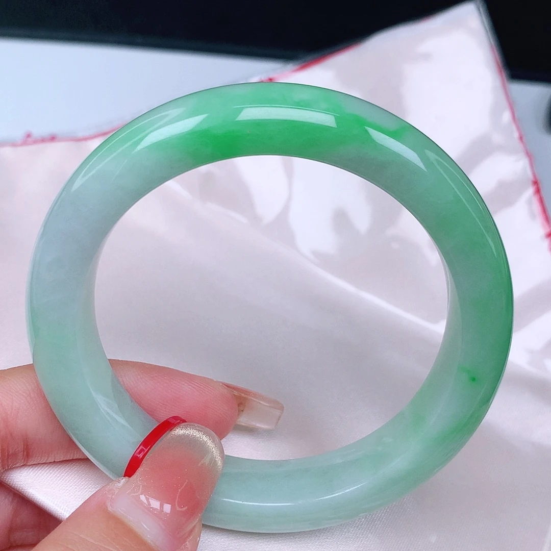 翡翠未镶嵌手镯6006正56