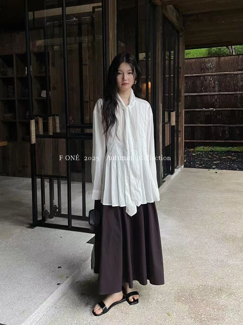 SU.KK重工压褶休闲高级感衬衫显瘦高级