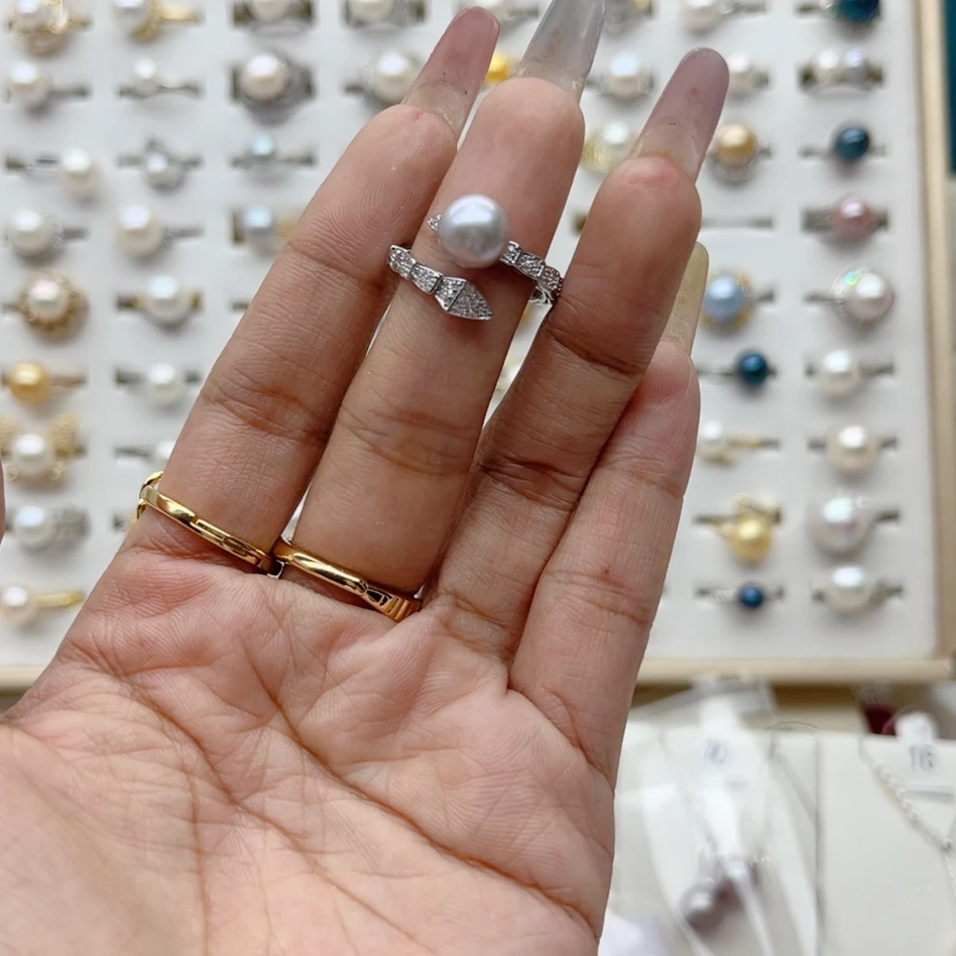 戒指合金淡水珍珠?*?