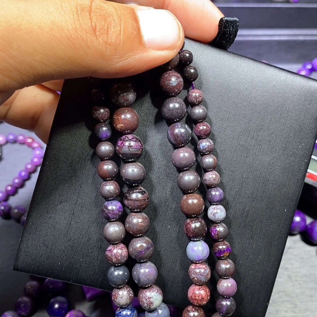 苏纪石（舒俱来）未镶嵌南非舒俱来圆珠塔链