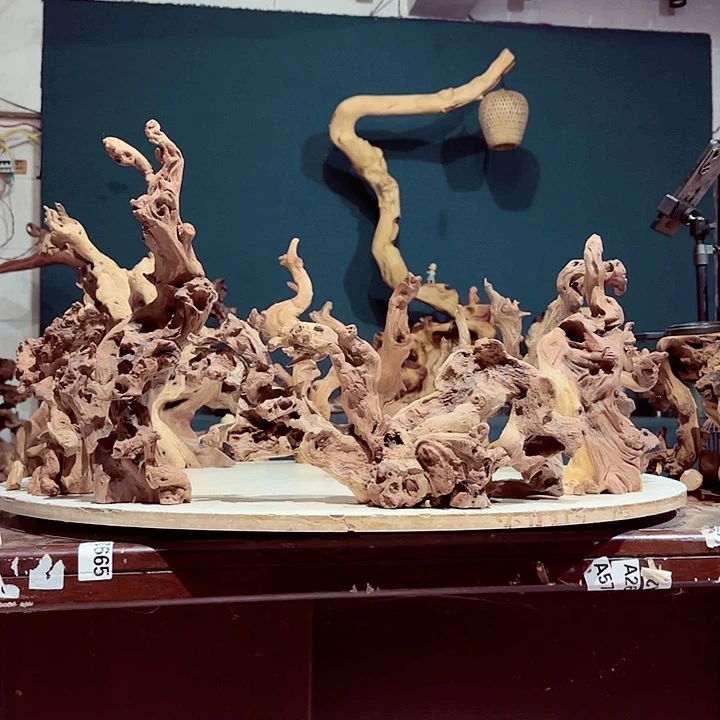 黑果木乡**角014 金丝红木羊蹄甲半成品到手12件