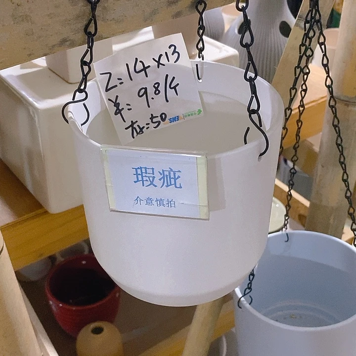 摆件多肉瑕疵盆有孔。