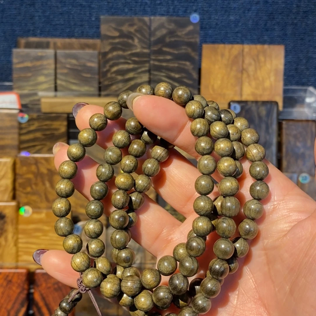金丝楠手串/手链小*y金丝楠木小叶桢楠0.8/108颗