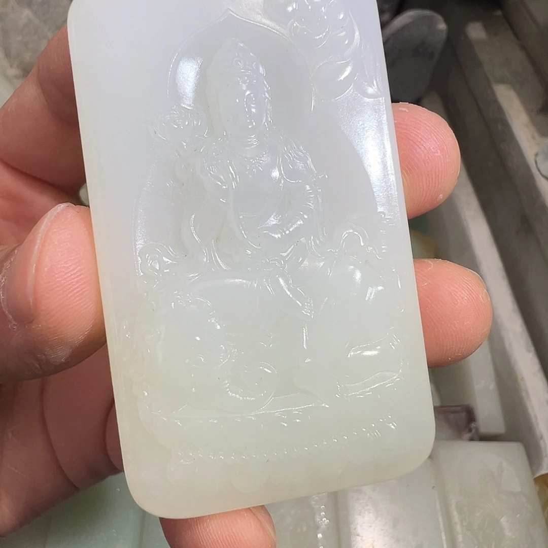 定制和田玉未镶嵌和田玉普贤