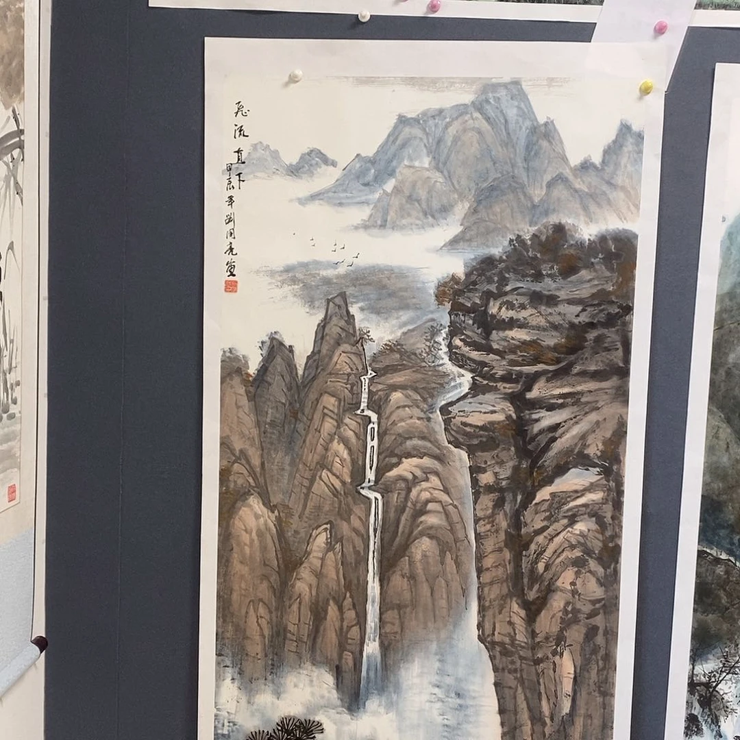 河***心国画刘国亮68.138手绘画芯