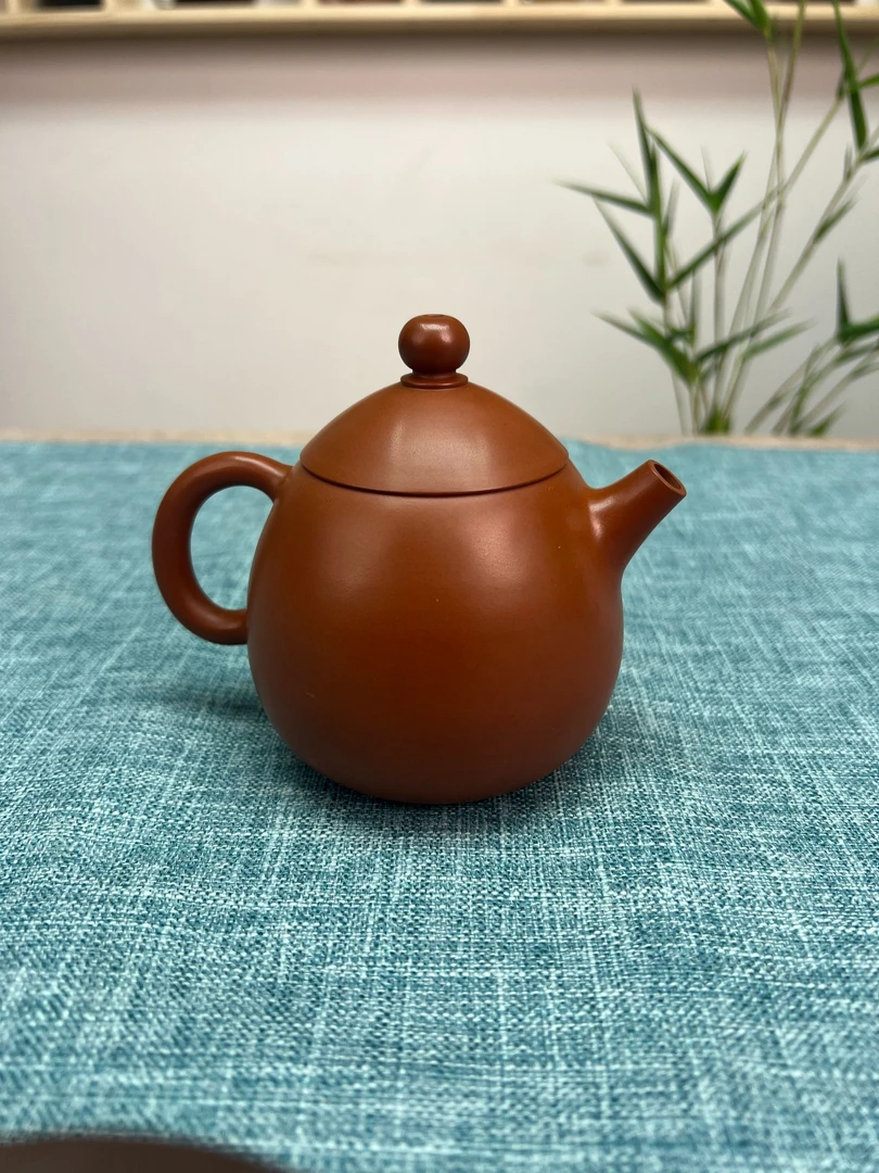云南建水紫陶茶壶 全手工制作 复烧龙蛋壶200ml 高端茶具 福来陶