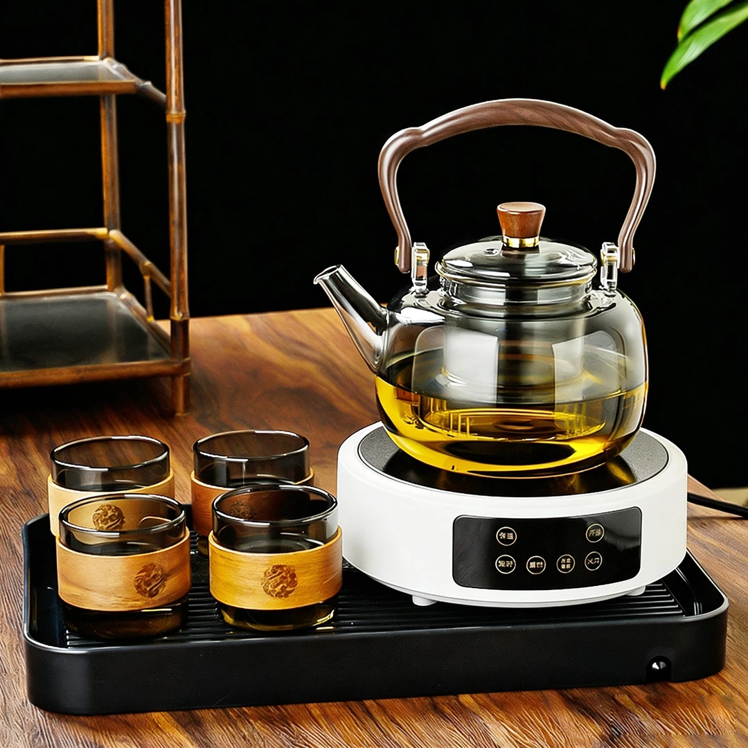 玻璃煮茶壶家用烧水壶煮茶器耐热煮茶炉套装轻奢保温电陶炉用煮水