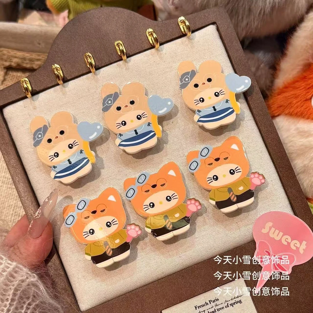 疯狂动物城尼克朱迪kt头套发夹卡通刘海侧边夹可爱碎发少女发卡