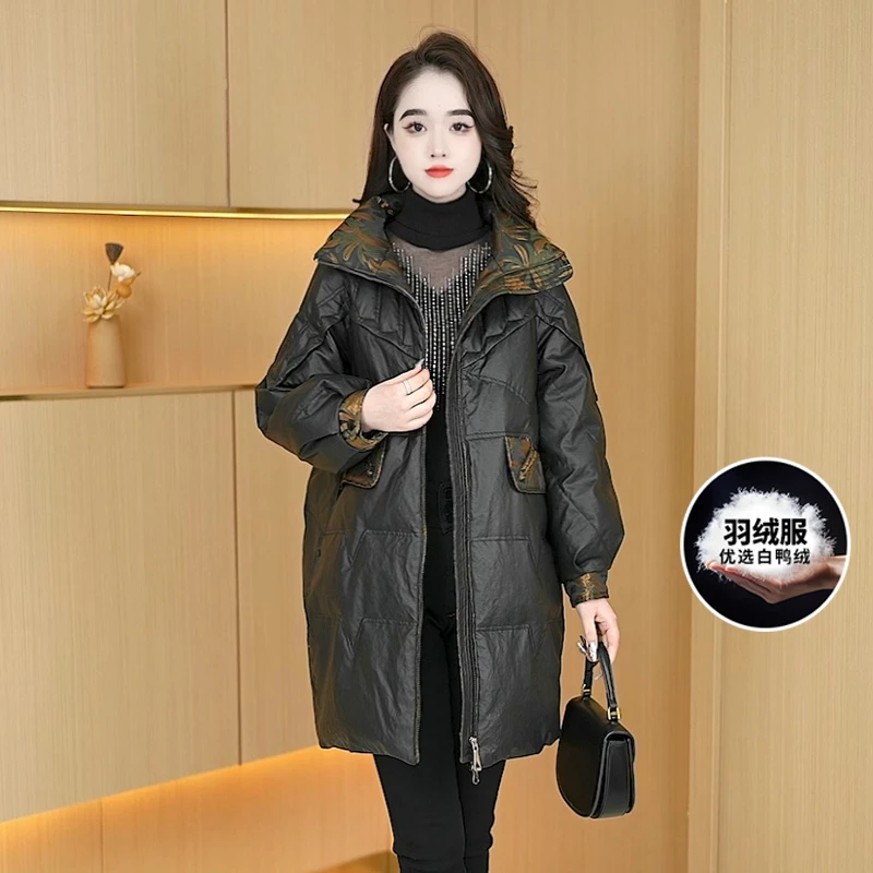 【羽绒服】冬季新款韩版小个子减龄洋气休闲白鸭绒保暖羽绒服外套女