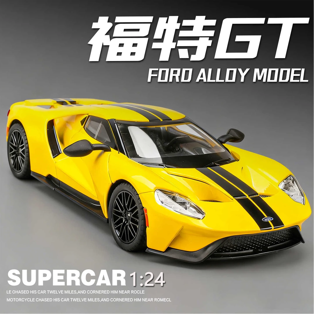 1:24福特GT合金车模型仿真超跑车收藏摆件儿童玩具小汽车男生礼物