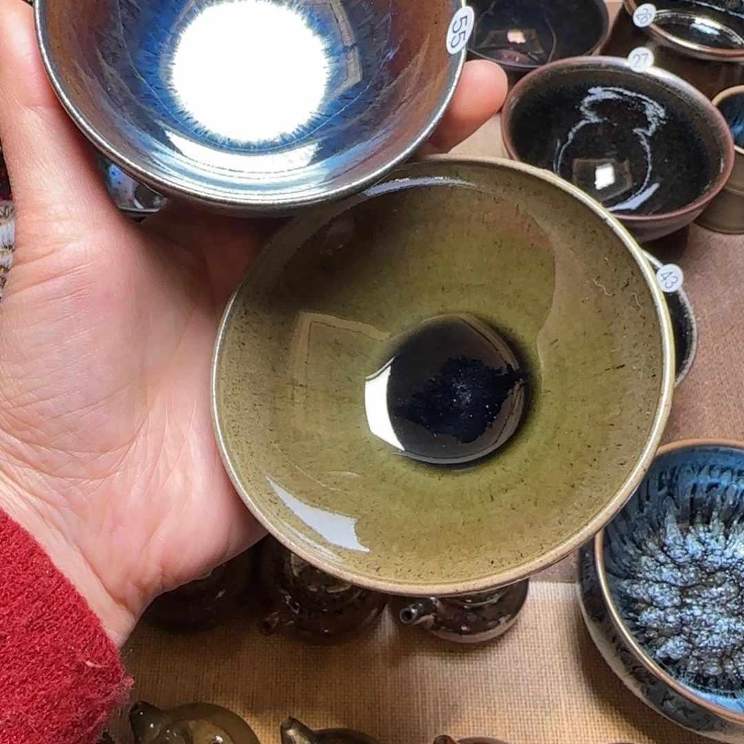 茶盏五**?55.56两个柴烧玉子