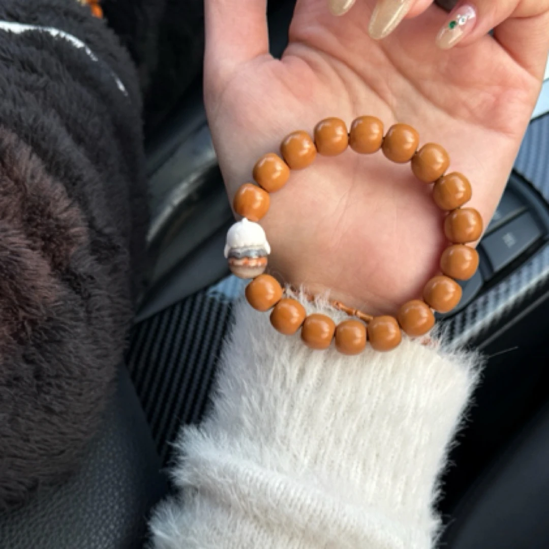 猴头老型珠搭配趴趴鲨鱼手串•小众高级风