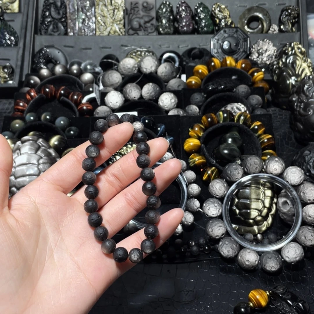 焚***神黑曜岩未镶嵌珠宝奇石