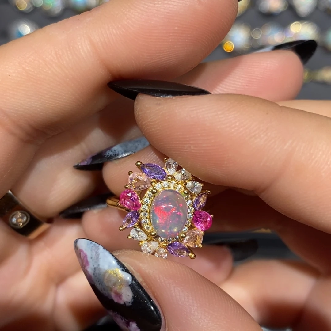 欧泊银S925镶嵌戒指