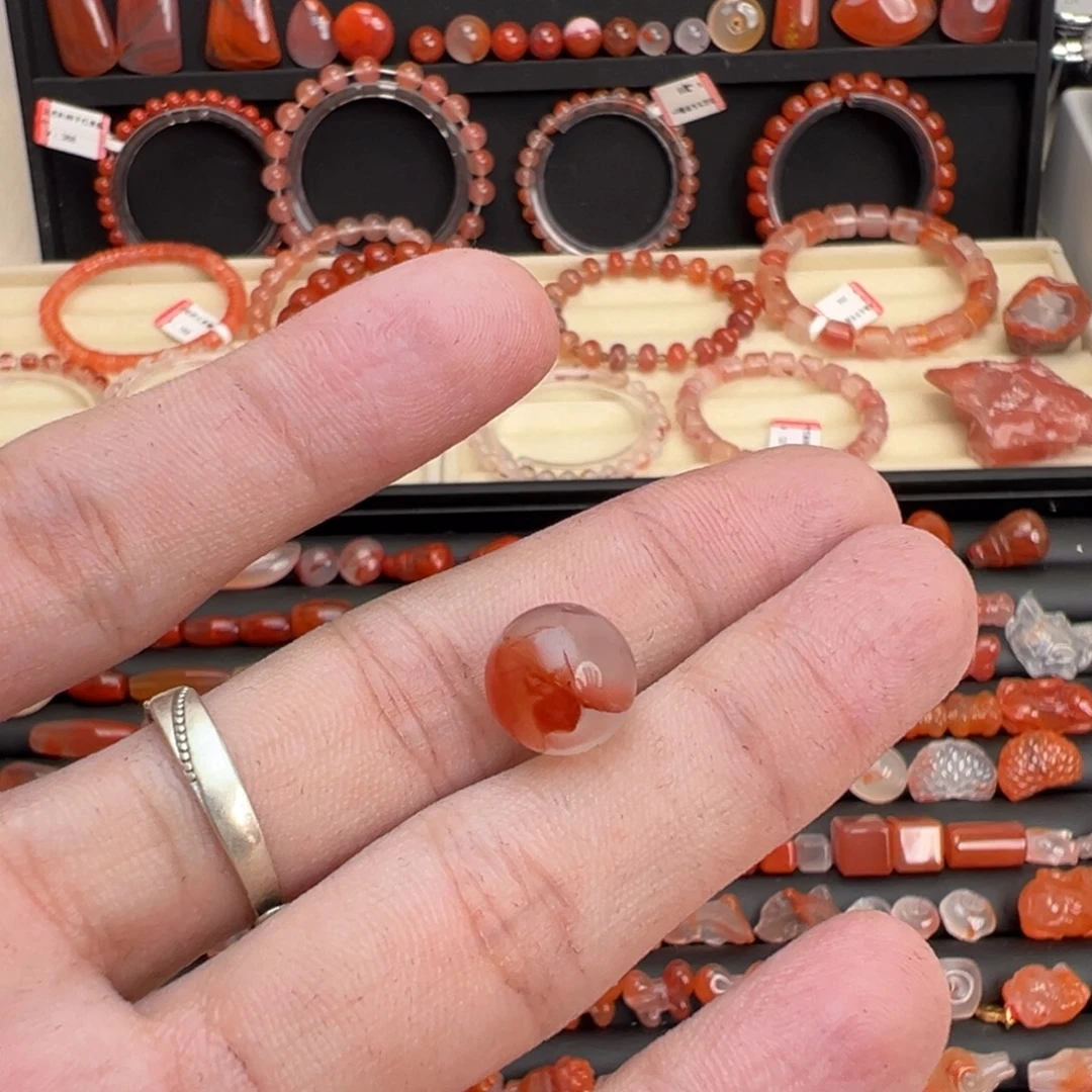 南红玛瑙未镶嵌颈饰圆珠11mm