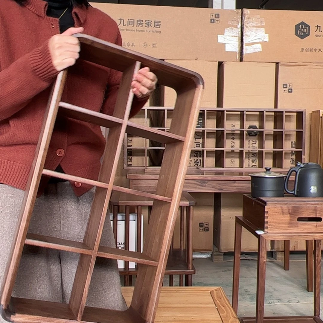 木（非红木类）八格架黑