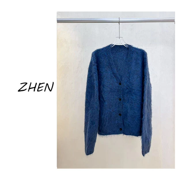 【ZHEN】25K01584 2025新款显瘦时尚百搭小众气质毛衣女款