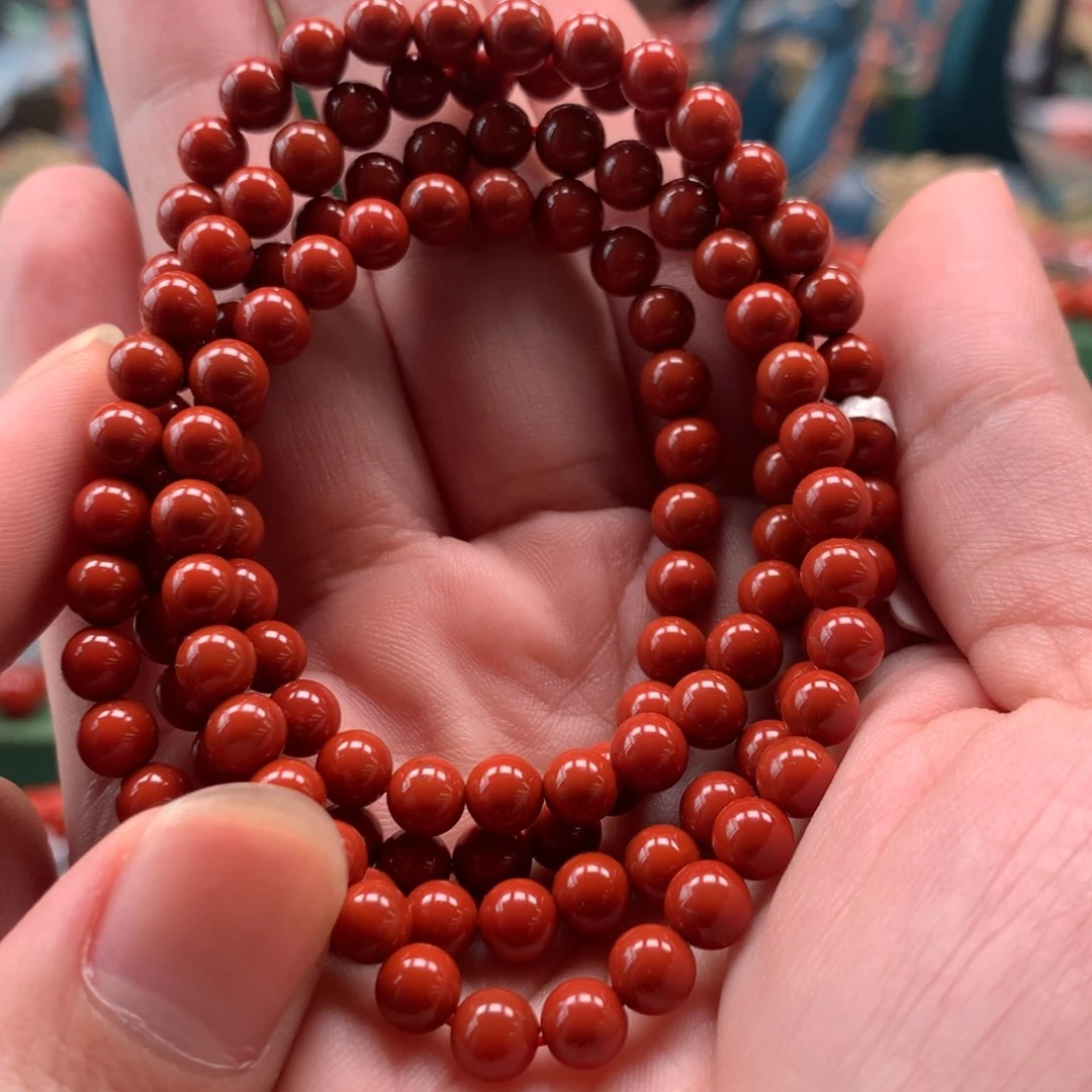 南红玛瑙满肉108m5.7m未镶嵌