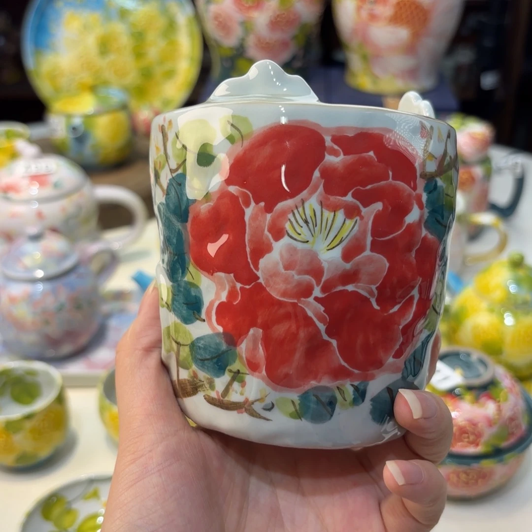 景德镇手绘高温釉下彩陶瓷茶具