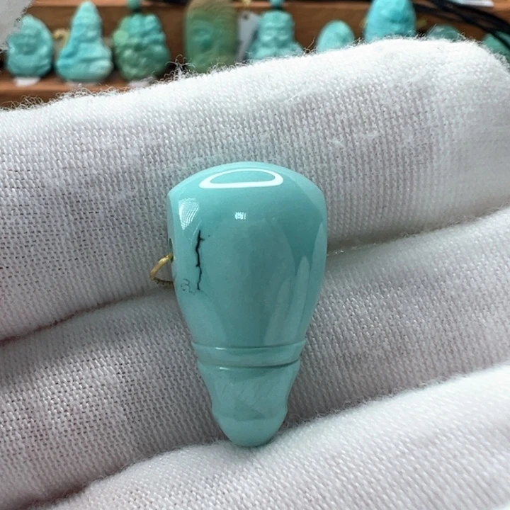 绿松石未镶嵌三通12mm