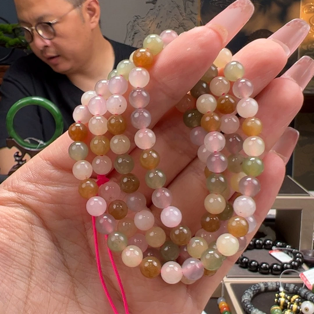 手串未镶嵌和田玉6毫米108多宝链子