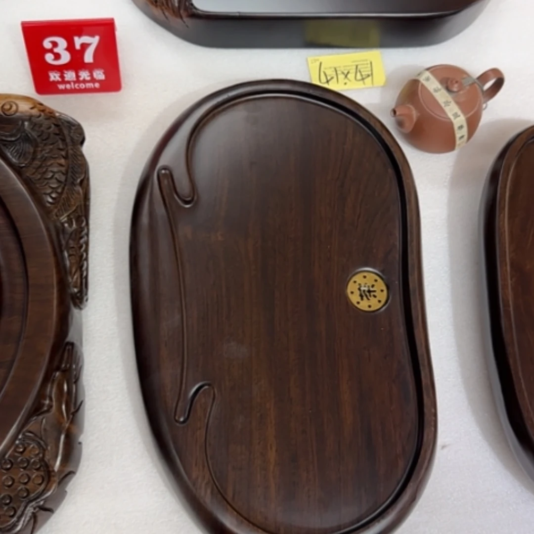 【闪购商品】非洲莫桑比克黑檀木茶盘43-26
