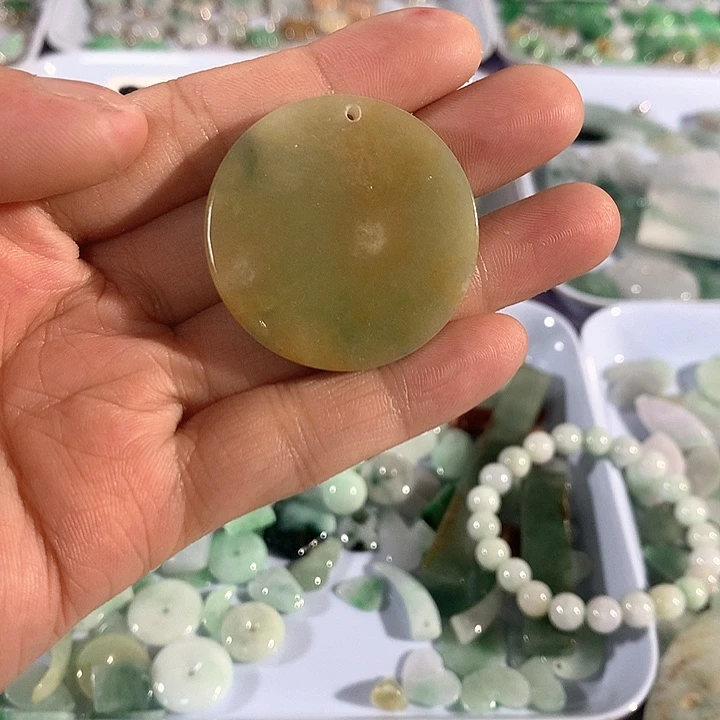 翡翠未镶嵌吊坠(不含链)无事牌