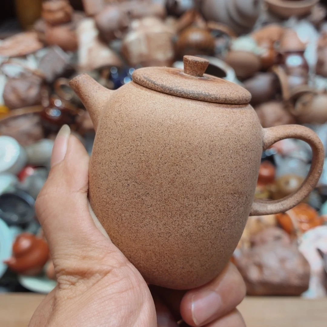 柴烧老岩泥手工茶壶器皿