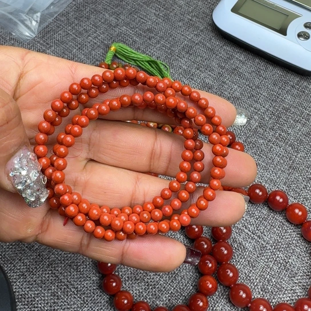 南红玛瑙未镶嵌手链