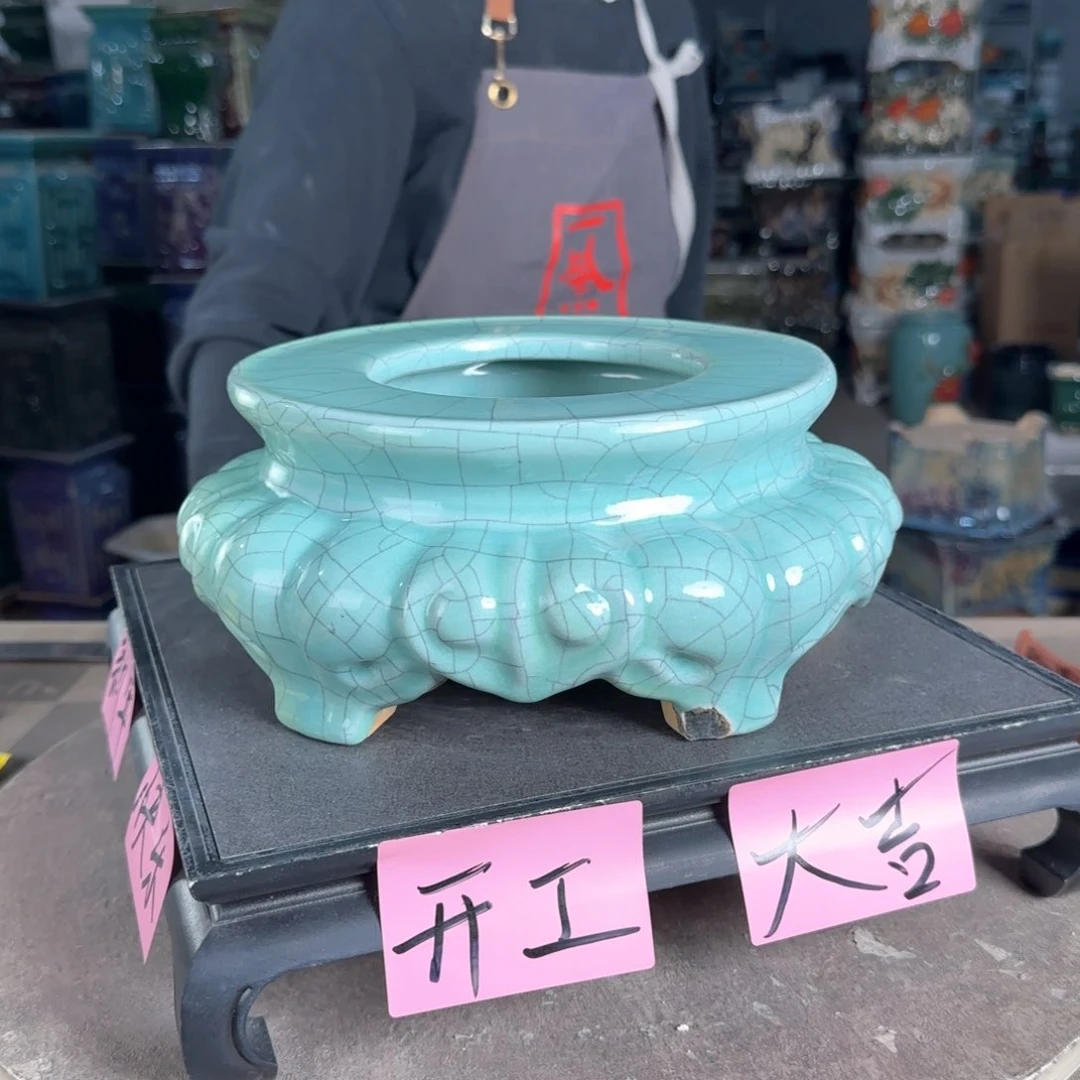 一风堂石湾花盆。磕碰瑕疵993