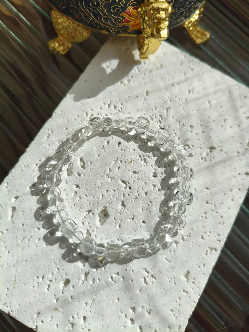 非金属玻璃手链 方糖白水单圈卡6