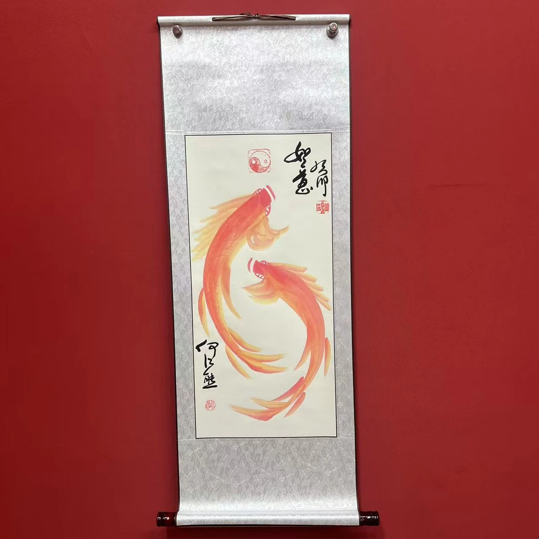 《 如意 》何江熊  二尺轴 国画