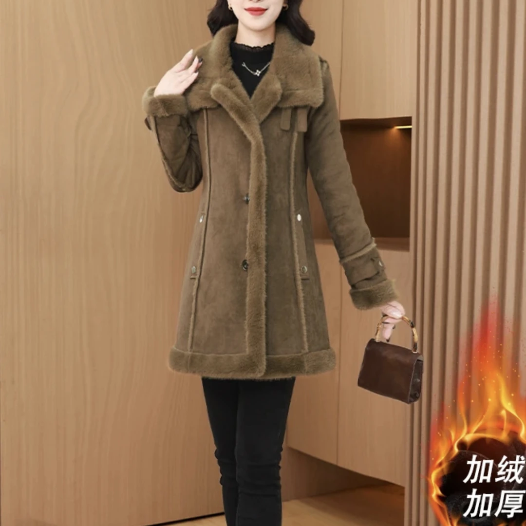 【外套】2025冬季新款洋气气质休闲优雅时尚休闲修身显瘦毛呢外套