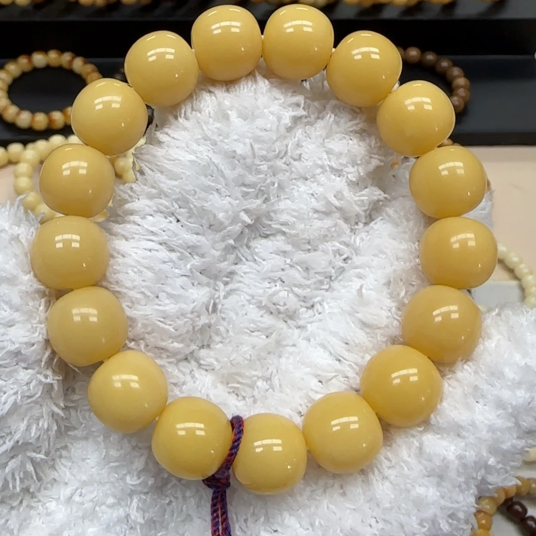 手串菩提根/象牙果14 微瑕 珑珠 10年